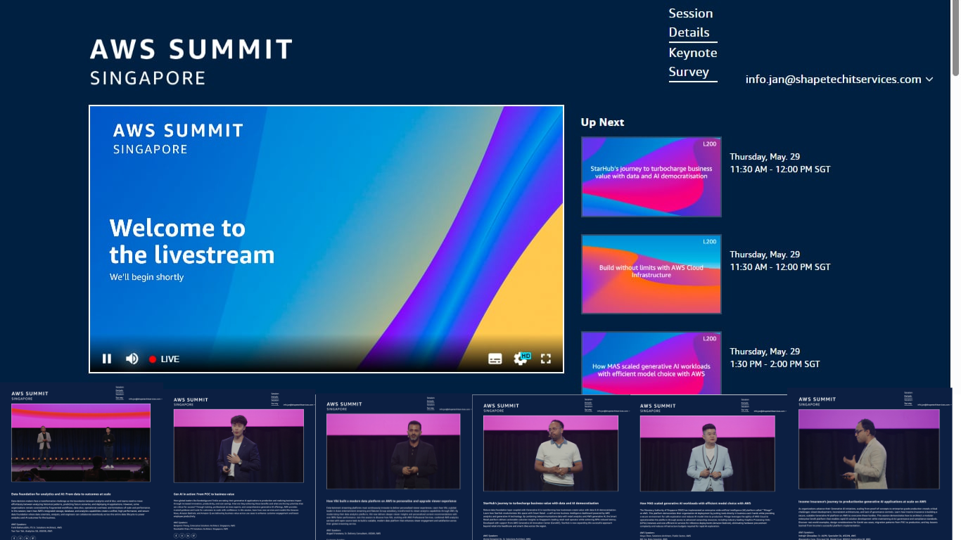 AWS Web Summit 2025 in Singapore