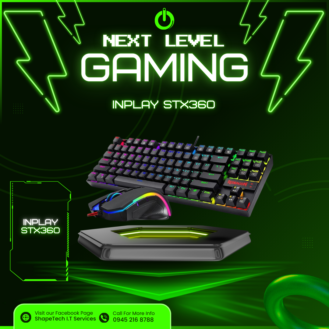 INPLAY STX360 RAINBOW MOUSE AND KEYBOARD COMBO 