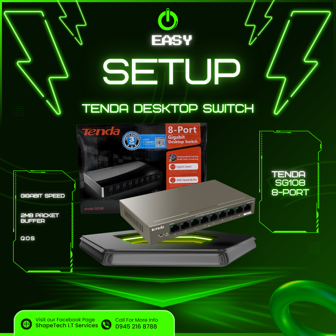 TENDA DESKTOP SWITCH (8 PORT)
