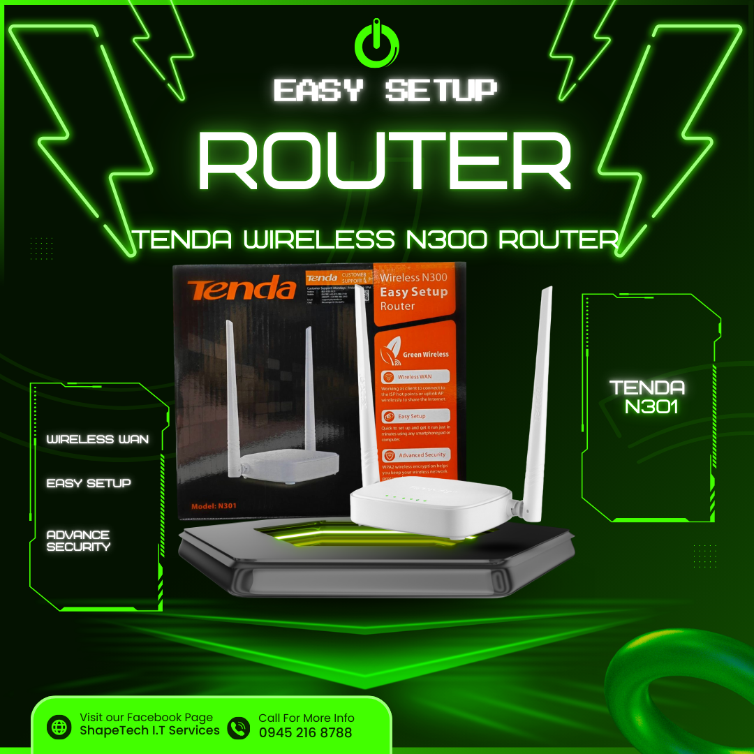 TENDA N300 EASY WIRELESS ROUTER 